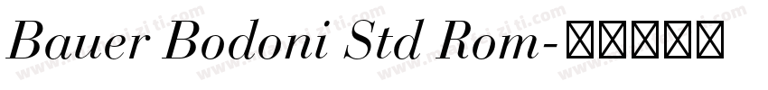 Bauer Bodoni Std Rom字体转换